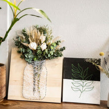  Floral String Art + Canvas Embroidery Kit