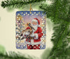 Pelican with Santa Claus Porcelain Ornament