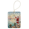 Fishing Santa Claus with Castnet Christmas Porcelain Ornament