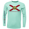 Florida Flag Freshwater Born Men's Long Sleeve UPF 50+ Dry-Fit Shirt