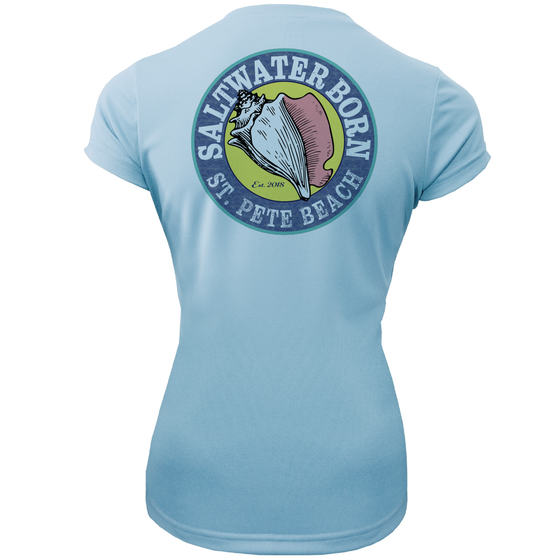 St. Pete Beach, FL "Life is Better At The Beach" Turtle Women's Short Sleeve UPF 50+ Dry-Fit Shirt