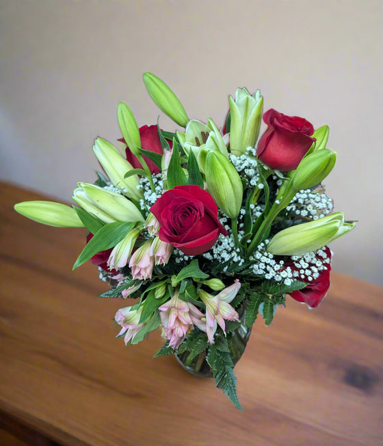 Roses with Lilies