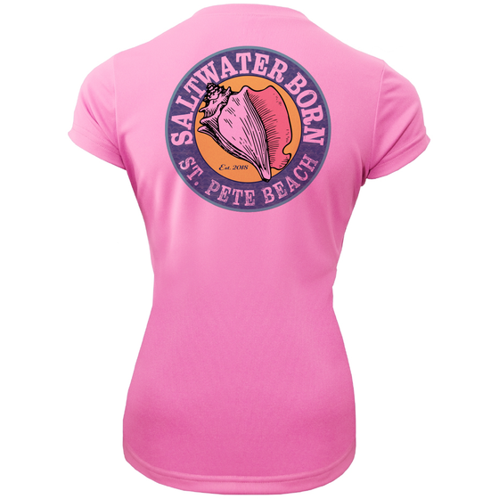 St. Pete Beach, FL "Life is Better At The Beach" Turtle Women's Short Sleeve UPF 50+ Dry-Fit Shirt