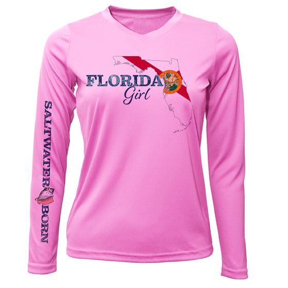 St. Petersburg, Florida Girl Women's Long Sleeve UPF 50+ Dry-Fit Shirt