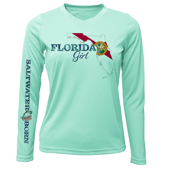 St. Petersburg, Florida Girl Women's Long Sleeve UPF 50+ Dry-Fit Shirt