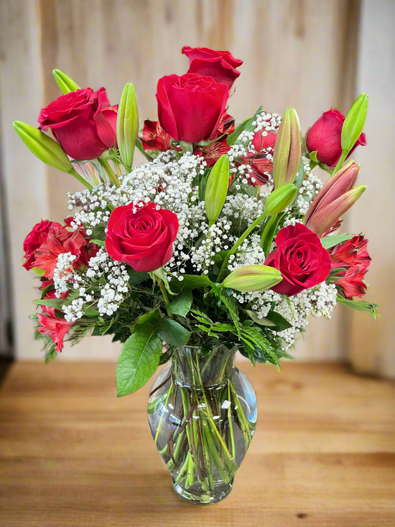 Deluxe Roses with Lilies