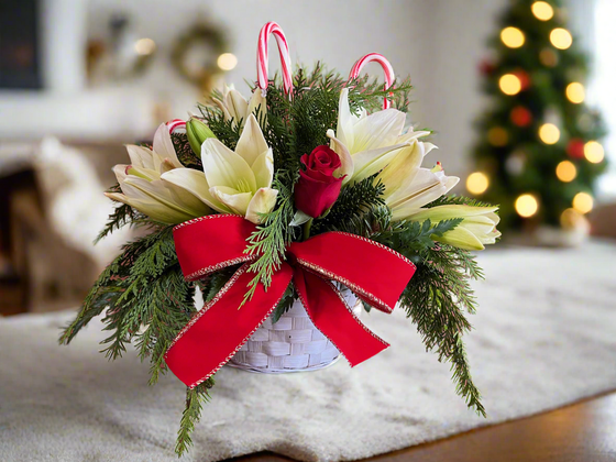 Candy Cane Basket