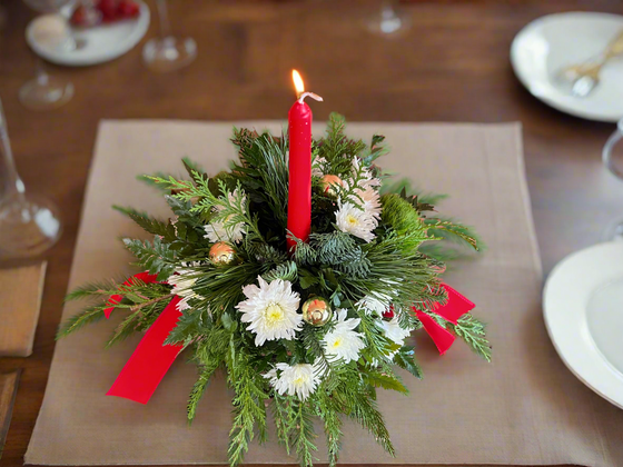 Round Christmas Centerpiece