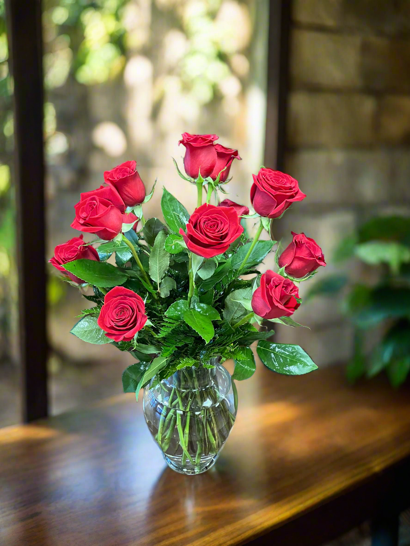 Simple Long Stem Red Roses
