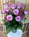 Roses with Peruvian Lilies